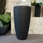 Okrasni lonec za rože Athena 23 x 43 - črna - 25 do 50 cm - Clayfibre