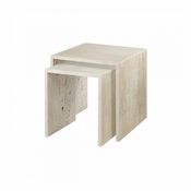 Kamnite odlagalne mizice v kompletu 2 kos 45x45 cm VARU - Blomus