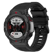 Silikonski pas Techsuit W067 za Amazfit T-Rex 2 - črn