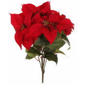Shishi Žametna poinsettia rdeča 65 cm