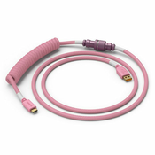 Glorious Coiled Cable Prism Pink, USB-C auf USB-A Spiralkabel - 1,37m, pink GLO-CBL-COIL-PP