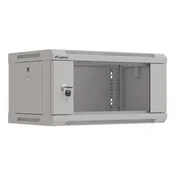 slomart Stenska omarica LAE WF03-5304-10S 19 4U 540x350, siva, steklena vrata