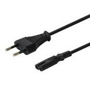 SAVIO kabel savio cl-100 (2-pin f - euro m; 1,8 m; črna barva)
