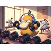 ERS SLIKARANJE PO ŠTEVILKAH Slike za slikanje Pokemon Psyduck Gym 50x40 cm