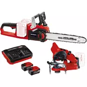 Einhell Aku SET Lancana testera GE-LC 36/35 Li, 2x 5,2Ah Twincharger i Oštrac lanaca GE-CS 18 Li