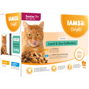 IAMS Delights Senior Land & Sea Collection v omaki - 48x85 g