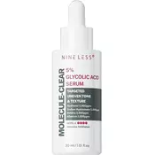 Nine Less Molecule-Clear 5% Glycolic Acid Serum – Serum-Peeling za Izboljšanje Teksture Kože 30ml