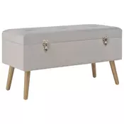 vidaXL Klop s prostorom za shranjevanje 80 cm siv žamet