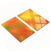 shumee Trpežne in elegantne steklene table z abstraktnim trikotnim vzorcem 2x30x52 cm