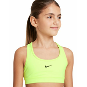 Sportski grudnjak za djevojke Nike Girls Swoosh Sports Bra - volt/black