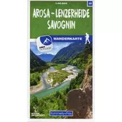 Arosa - Lenzerheide - Savognin 35 Wanderkarte 1:40 000 matt laminiert