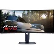 Monitor Alienware 34 Gaming AW3425DW Curved, 3440x1440, WQHD, 240Hz, QD-OLED Anti-Glare, 21:9, 1500000:1, 250/1000 cd/m2,AMD FreeSync+ VESA, 0.03ms, 178/178, DP, 2x HDMI, USB-A, USB-B, USB-C, Tilt, Sw