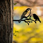 Aberto Design Dekorativna figura Bird On The Branch 02, 40x20 cm, 1.5 mm