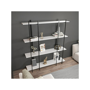 Hanah Home Polica 160x180x29.6cm Bijelo-Crna