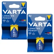 shumee VARTA LL POWER PP3 alkalna baterija 9V CO senzorska kocka svetilke x2