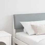 Tapecirano vzglavje Svetlo siva 200 cm Masivno borovo les