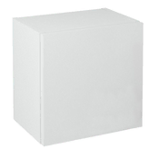 SAPHO ESPACE Stenska Omarica 35x35x22cm - Bela Lesk, Univerzalna Vrata