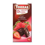 Tamna cokolada sa jagodom i zasladivacem 75g TORRAS