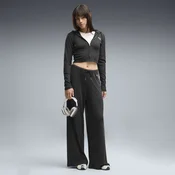 Puma ESS RIBBED WIDE LEG SOFT TOUCH PANTS OP, ženske hlace, crna 636667