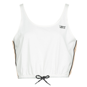 Levis Majice brez rokavov GINGER NYLON PIECED TANK TOFU, TOASTED ALMOND CAVIAR Bela