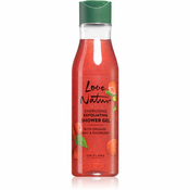 Oriflame Love Nature Organic Mint & Raspberry eksfolijacijski gel za tuširanje 250 ml