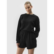 Womens sweatshirt without fastening with the addition of modal 4F - black