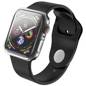GS 2v1 ovitek + zaščita za zaslon za Apple Watch 7/8/9 41 mm, prozoren