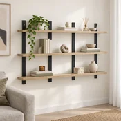 vidaXL Stenska polica Sonoma hrast 102 x 13.5 x 58 cm Inženirski les