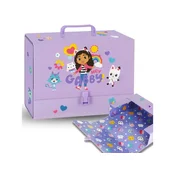 DreamWorks Gabijin mačji domek Vijolična mapa z ročajem, otroška mapa, trda A4 9,5 cm