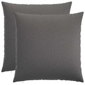 vidaXL Prevleka za blazino 2 kos HEERLEN Svetlo siva 65 x 65 cm Blago