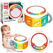 slomart Velik interaktivni izobraževalni boben LEAN TOYS - za malčke, pisan