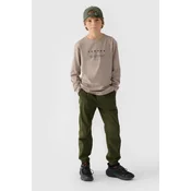 Boys Jogger Casual Pants Plain 4F Khaki 4FJWMM00TTR