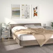 Vidaxl vidaXL Nočne omarice, komplet 2 kosov, siv hrast sonoma, 40x35x47,5 cm