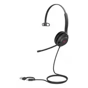 Yealink UH37 Mono Teams Slušalice Žičano Obruč za glavu Ured / pozivni centar USB Type-C / USB Type-A Crno