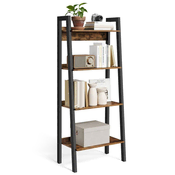 Songmics Lestevasta riiul, 4-astmeline vabaltseisev raamaturiiul, 56x34x137,5 cm, rjav