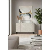 HANAH HOME Konzola Ferro 120 White Travertine