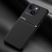 Eleganten ovitek za iPhone 15, magnet, črn