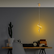 LED viseca svjetiljka u zlatnoj boji o 16 cm Likma – Opviq lights