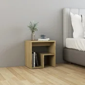 Vidaxl vidaXL Nočna omarica, hrast sonoma, 40x30x40 cm, material na osnovi lesa