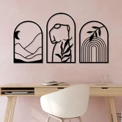 Wallity Zidna dekoracija Memorie Trio B, 69 x 40 cm, Crna