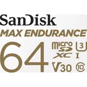 SanDisk MAX ENDURANCE microSDXC 64GB + adaptér