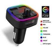 Connect IT CarRGB Bluetooth oddajnik, 2xUSB+MicroSD, ČERNA