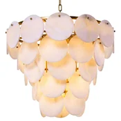 Casa Padrino luxury chandelier white/antique brass A� 66 x H. 56 cm - Living room chandelier - Hotel chandelier - Restaurant chandelier - Luxury quality