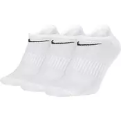 Nike Everyday Lightweight No-Show trening nogavice, 3 Pair, bela
