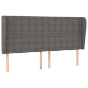 vidaXL vidaXL Vzglavje z ušesi sivo 163x23x118/128 cm umetno usnje, (20952996)