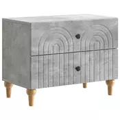 vidaXL Nočna omarica Betonsko siva 62 x 34,5 x 48 cm Inženirski les