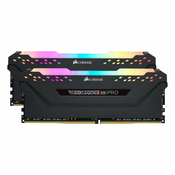 Komplet Corsair Vengeance RGB Pro Black 32GB (2x16GB) DDR4-2666 CL16 DIMM memorija