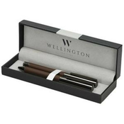 Set kemijskih olovaka WELLINGTON Stamford: kemijska olovka i gel olovka u smeđoj poklon kutiji 1949823