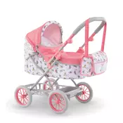 Globoki voziček Carriage Mon Grand Poupon Corolle zložljiv za 36-52 cm dojenčka po višini nastavljiv s torbo od 3 leta