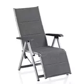 Kettler KETTLER BASIC PLUS PADDED sklopiva aluminijska fotelja s osloncem za noge, antracit/srebrna